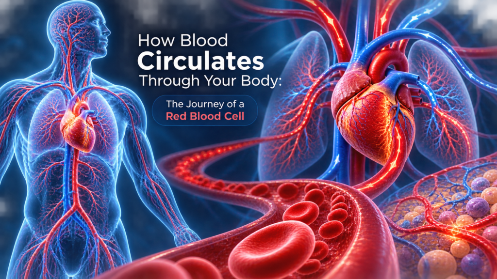 How Blood Circulates Through Your Body:                   The Journey of a Red Blood Cell